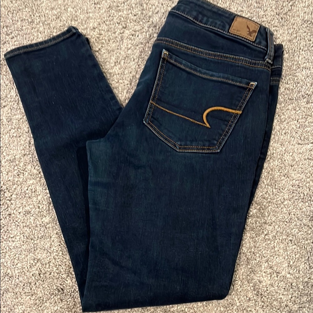 American Eagle Outfitters Women's Dark Blue Jeans